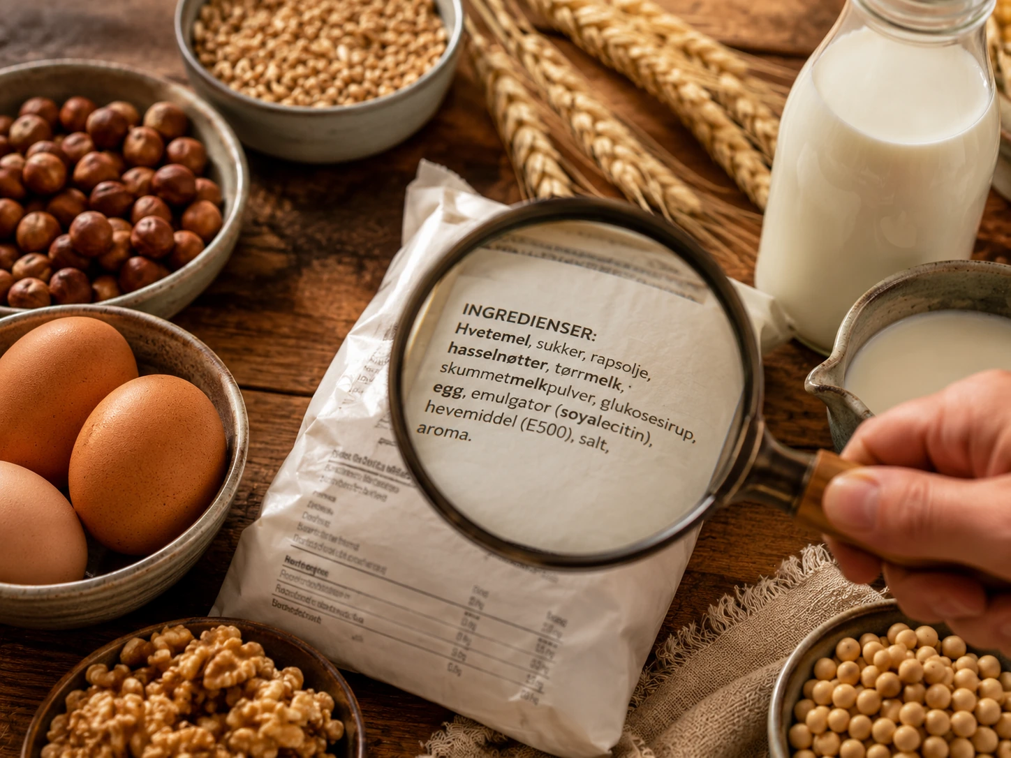 Hvordan lese ingredienslisten for allergener