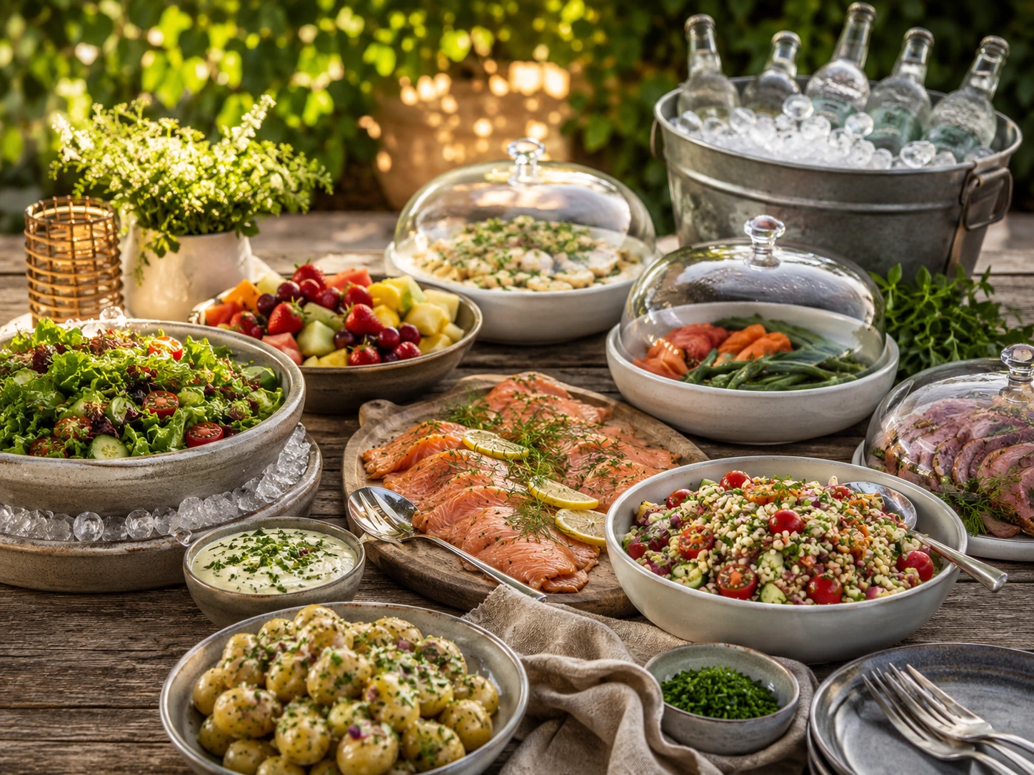 Trygg sommerbuffet ute