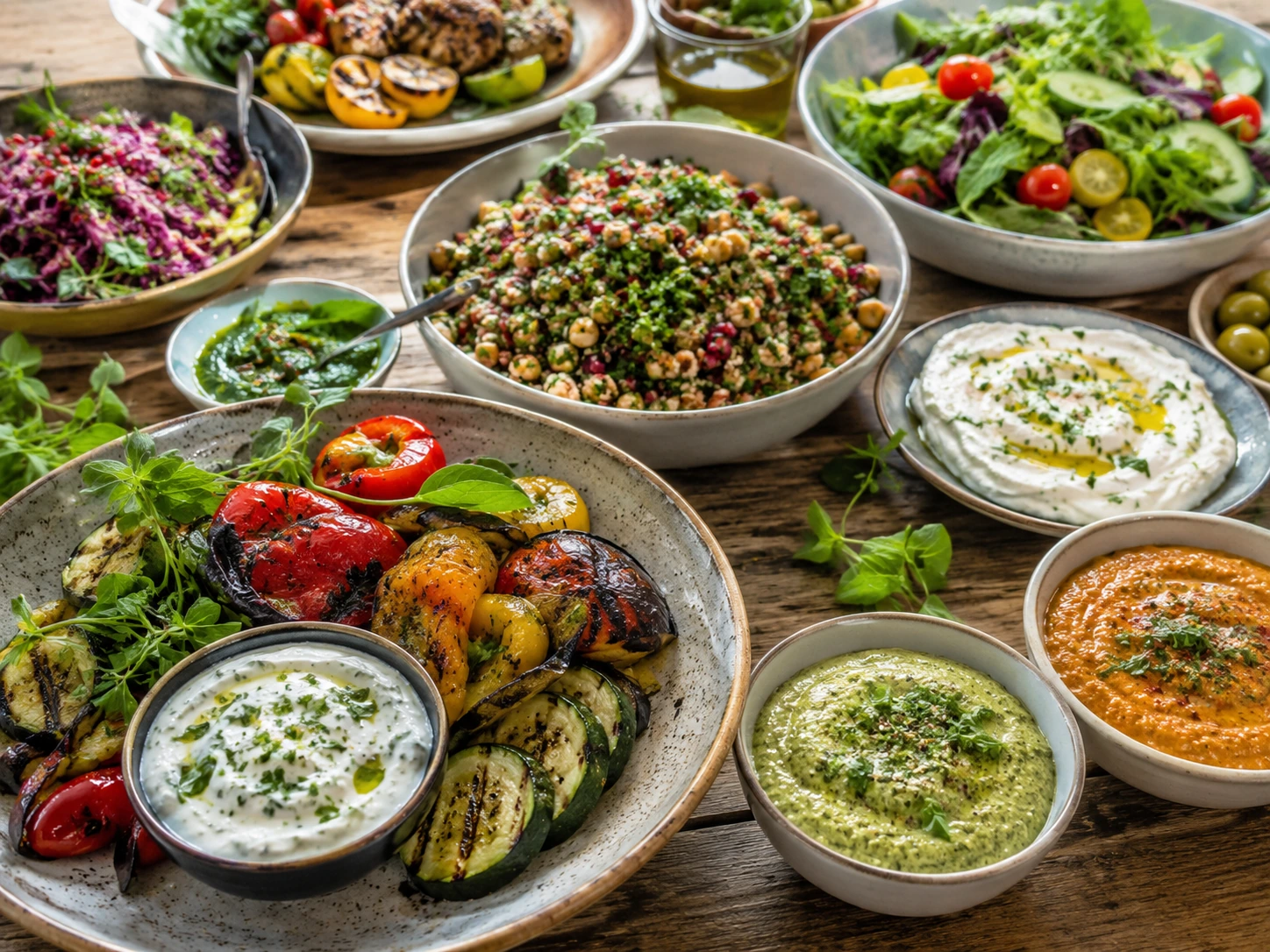 Matsnakk legger til mer vegetar, salat og kalde sauser