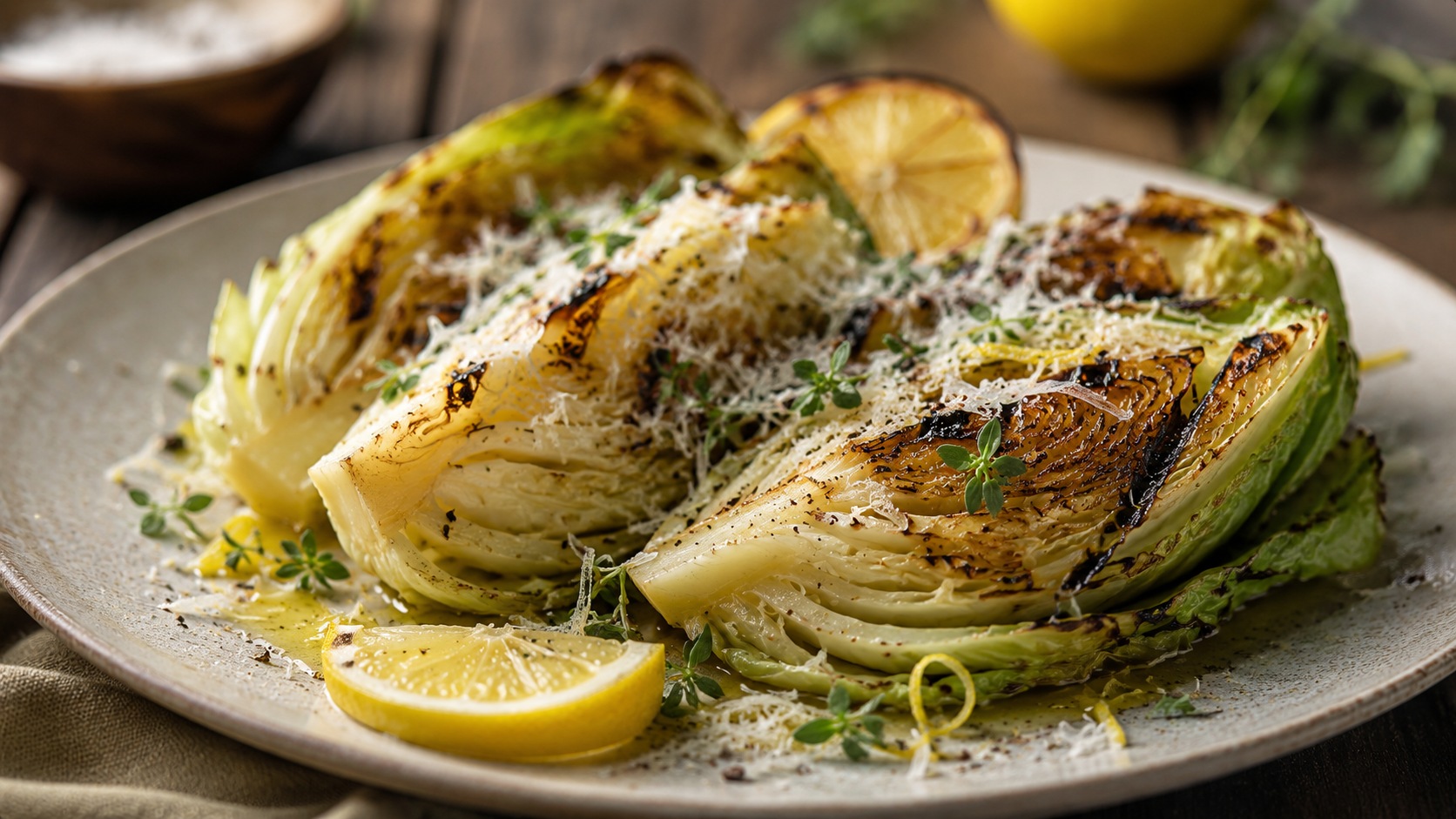 Grillet nykål med sitron og parmesan